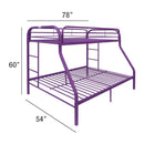 Tritan Twin/Full Bunk Bed, Purple Finish Acme