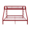 Tritan Twin/Full Bunk Bed, Red Finish Acme