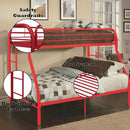 Tritan Twin/Full Bunk Bed, Red Finish Acme
