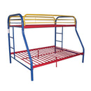 Tritan Twin/Full Bunk Bed, Rainbow Finish Acme