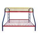 Tritan Twin/Full Bunk Bed, Rainbow Finish Acme
