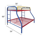 Tritan Twin/Full Bunk Bed, Rainbow Finish Acme