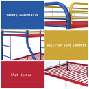 Tritan Twin/Full Bunk Bed, Rainbow Finish Acme