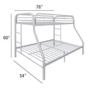 Tritan Twin/Full Bunk Bed, White Finish Acme