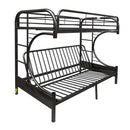 Eclipse Twin/Full Futon Bunk Bed, Black Finish Acme