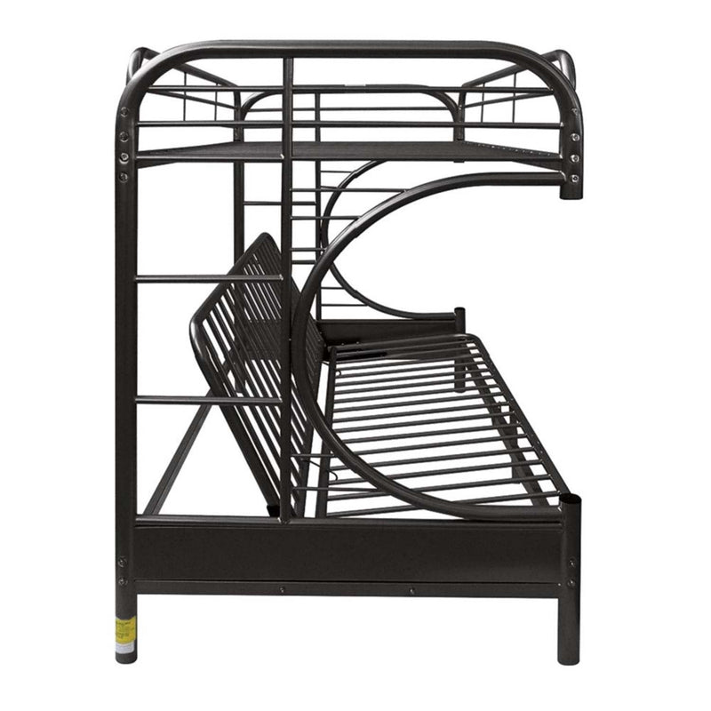 Eclipse Twin/Full Futon Bunk Bed, Black Finish Acme