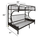 Eclipse Twin/Full Futon Bunk Bed, Black Finish Acme