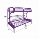 Eclipse Twin/Full Futon Bunk Bed, Purple Finish Acme