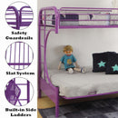 Eclipse Twin/Full Futon Bunk Bed, Purple Finish Acme