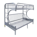 Eclipse Twin/Full Futon Bunk Bed, Silver Finish Acme