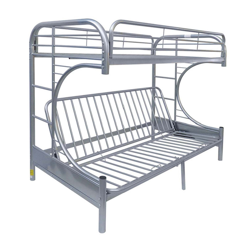 Eclipse Twin/Full Futon Bunk Bed, Silver Finish Acme