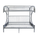 Eclipse Twin/Full Futon Bunk Bed, Silver Finish Acme