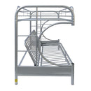 Eclipse Twin/Full Futon Bunk Bed, Silver Finish Acme