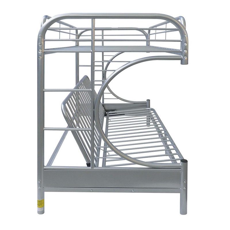 Eclipse Twin/Full Futon Bunk Bed, Silver Finish Acme