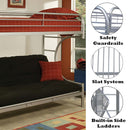 Eclipse Twin/Full Futon Bunk Bed, Silver Finish Acme