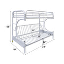 Eclipse Twin/Full Futon Bunk Bed, White Finish Acme