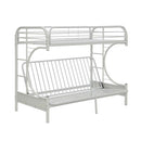Eclipse Twin XL/Queen Futon Bunk Bed, White Finish Acme