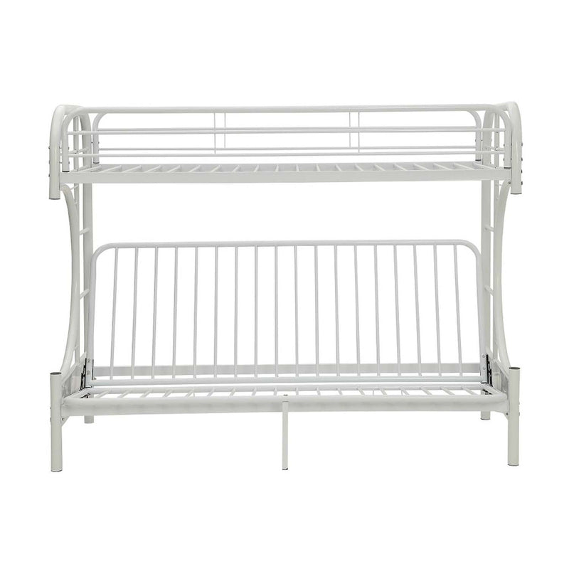 Eclipse Twin XL/Queen Futon Bunk Bed, White Finish Acme