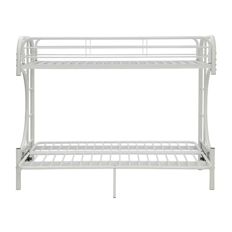 Eclipse Twin XL/Queen Futon Bunk Bed, White Finish Acme