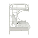Eclipse Twin XL/Queen Futon Bunk Bed, White Finish Acme