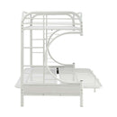 Eclipse Twin XL/Queen Futon Bunk Bed, White Finish Acme