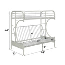 Eclipse Twin XL/Queen Futon Bunk Bed, White Finish Acme