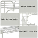 Eclipse Twin XL/Queen Futon Bunk Bed, White Finish Acme