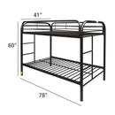Thomas Twin/Twin Bunk Bed, Black Finish Acme