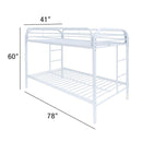 Thomas Twin/Twin Bunk Bed, White Finish Acme