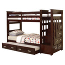 Allentown Twin/Twin Bunk Bed w/Trundle & Storage, Espresso Finish Acme