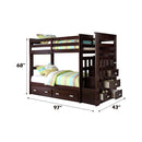 Allentown Twin/Twin Bunk Bed w/Trundle & Storage, Espresso Finish Acme