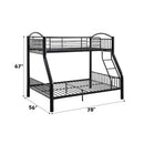 Cayelynn Twin/Full Bunk Bed, Black Finish Acme