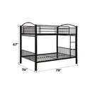 Cayelynn Full/Full Bunk Bed, Black Finish Acme