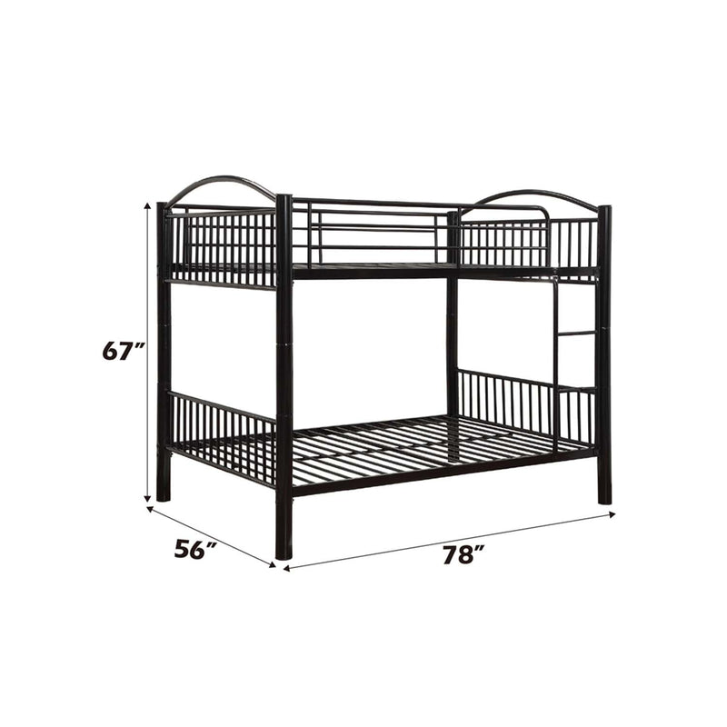 Cayelynn Full/Full Bunk Bed, Black Finish Acme