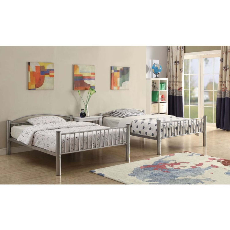 Cayelynn Full/Full Bunk Bed, Silver Finish Acme