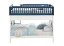 Farah Twin/Full Bunk Bed, Navy Blue & White Finish Acme