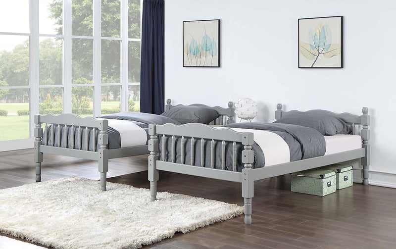 Homestead Twin/Twin Bunk Bed, Gray Finish Acme