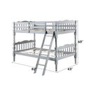 Homestead Twin/Twin Bunk Bed, Gray Finish Acme