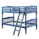 Homestead Twin/Twin Bunk Bed, Dark Blue Finish Acme