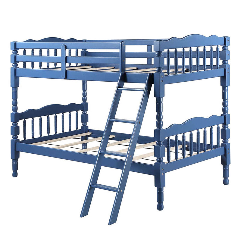 Homestead Twin/Twin Bunk Bed, Dark Blue Finish Acme
