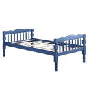 Homestead Twin/Twin Bunk Bed, Dark Blue Finish Acme