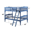 Homestead Twin/Twin Bunk Bed, Dark Blue Finish Acme