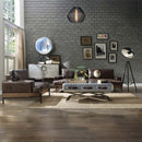 Brancaster Console Cabinet, Top Grain Leather & Aluminum Acme