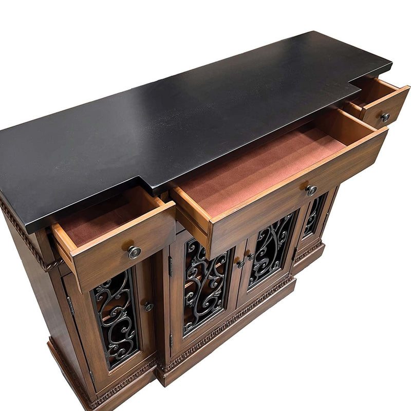 Vidi Console Cabinet, Oak Finish Acme