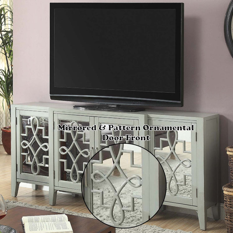 Kacia Console Cabinet, Antique Gray Finish Acme