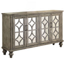 Velika Console Cabinet, Weathered Gray Finish Acme