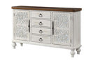 Vermont Console Cabinet, Antique White Finish Acme