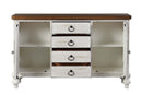 Vermont Console Cabinet, Antique White Finish Acme