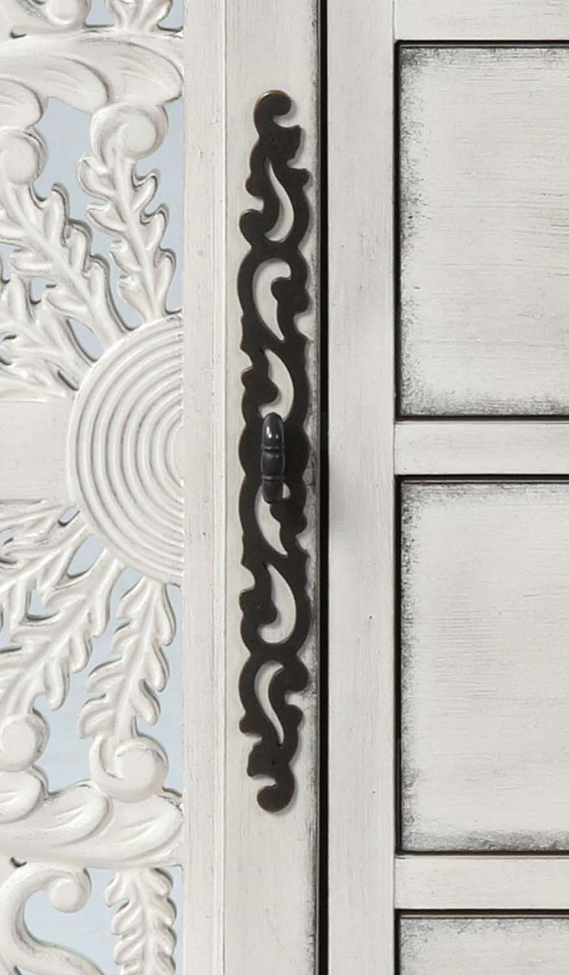 Vermont Console Cabinet, Antique White Finish Acme