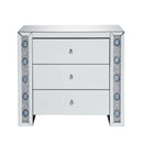 Sonia Console Cabinet, Mirrored & Faux Agate Acme